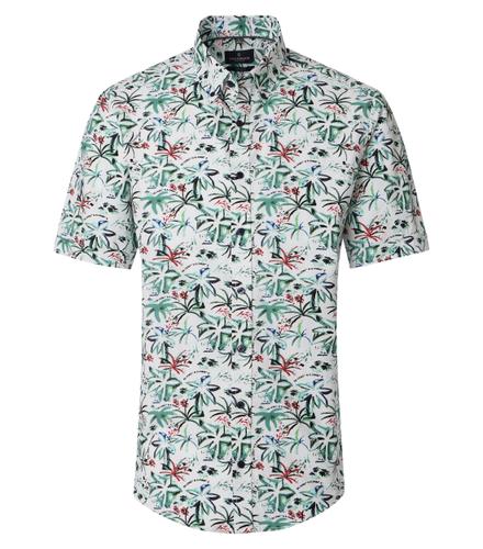 Freizeithemd Kurzarm XL Casual Fit - Grün