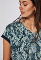 V-Neck Shirt mit Snake Print 38 - Arona Blue