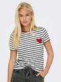 ONLHEART S/S TEE JRS NOOS S Normal geschnitten - Cloud Dancer