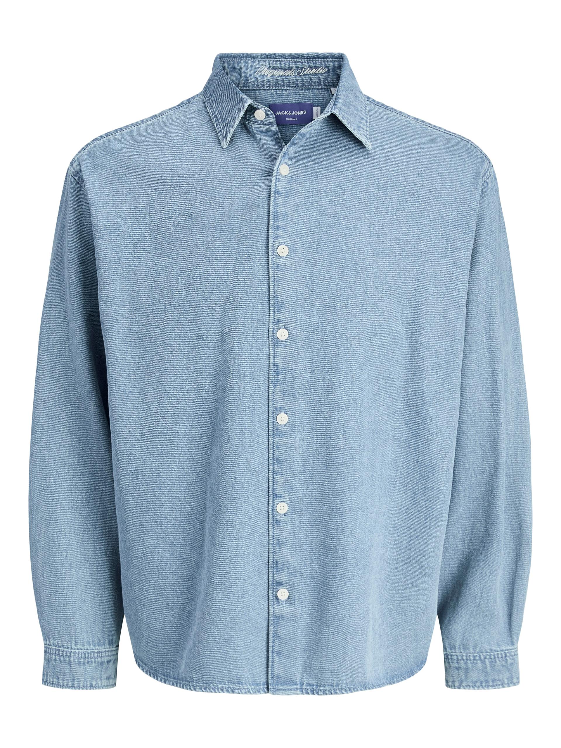 JORNORREBRO DENIM SHIRT LS SN XXL Locker geschnitten - Medium Blue Denim
