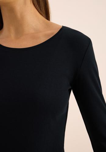 Cecil Rundhalsshirt »Pia«, Basic-Langarmshirt