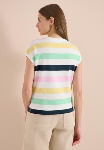 T-Shirt mit Multicolor Streifen