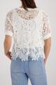 Pullover mit Spitzenmuster 44 - Cream