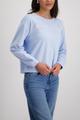 Sweatshirt mit 3D-Blumen 46 - Light Sky