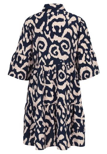 Stufenkleid 38 Lässig - Dunkelblau/weiß