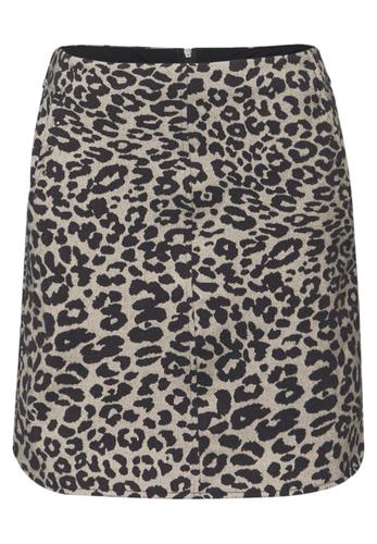 Rock in Wolloptik mit Nieten 42 - Soft Beige