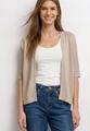 Kurzarm Jacke im Strick-Look mit Glitzer