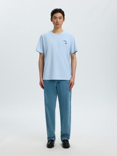 SLHASPEN EMB SS O-NECK TEE