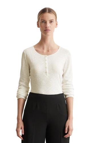 Henley-Shirt regular XL - Salty White