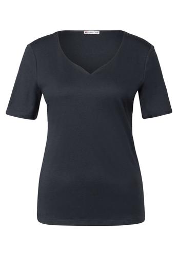 T-Shirt mit Herzausschnitt 38 - Deepwater Blue