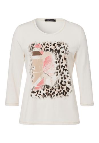 Shirt VELVET BLOOM mit Placement-Print 46 - Cashew