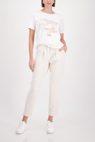 T-Shirt mit Strasssteinen 40 - Off-white