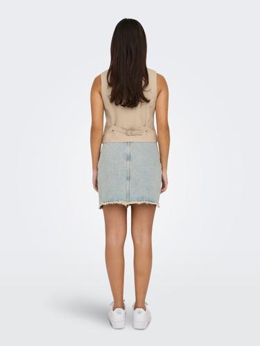 ONLKHLOE REG RW RED DNM SKIRT CRO M - Light Blue Denim