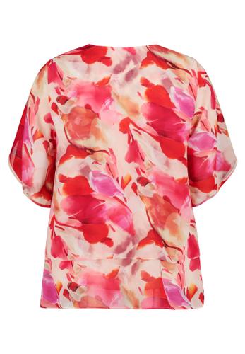 Chiffonbluse 44 Gerade - Rosé/Pink