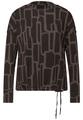 Print Shirt mit Tunnelzug 40 - Darkest Brown
