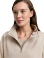 Scuba Troyer Sweatshirt XL Regular Fit - Soft Taupe Grey
