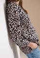 Bluse mit Leo-Muster aus Leinenmix M - Rich Burgundy