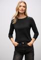 Jersey-Shirt mit Leo-Detail 36 - Black