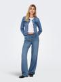 ONLGRETA HW PULL UP WIDE DNM GUA XS/32 Weiter Beinschnitt - Light Blue Denim