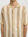 SLHSHANE SS OPEN STRUC POLO CARDIGAN S Locker geschnitten - Birch