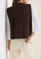 Weste aus Teddy-Material mit Rundhals XL - Macchiato Brown
