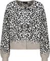 Strickjacke mit Leopardenmuster 42 - Greige Gemustert