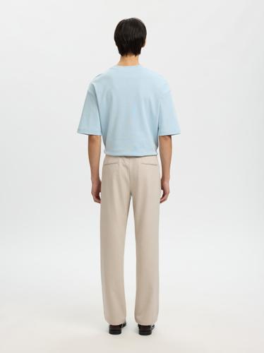 SLM196-STRAIGHT ROBERT STRING PANT NOOS L Gerade geschnitten - Egret