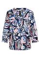 3/4-Arm Bluse mit Multicolor Print S - Universal Blue