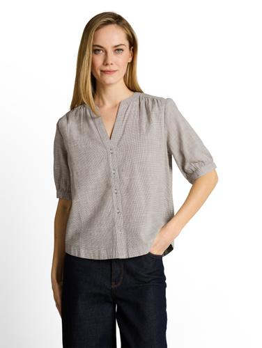 Bluse aus Baumwolle 40 Regular Fit - Silver Olive