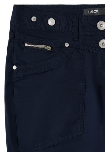Mid Waist Casual Fit Hose mit Turn Up 28/3/4 Hosen - Universal Blue
