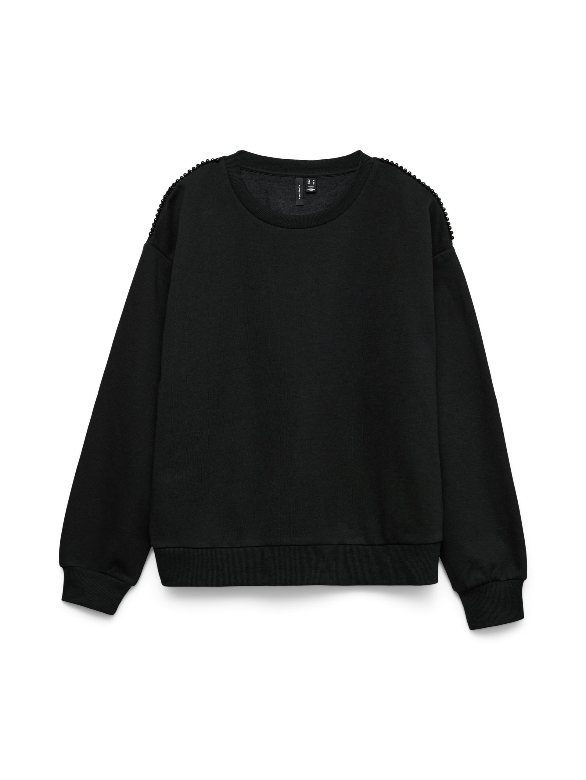 VMDAISY PEARL O-NECK SWEAT JRS GA BOO M Normal geschnitten - Black