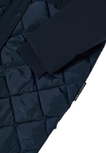Mantel mit Strukturmix XL - Dark Navy Blue