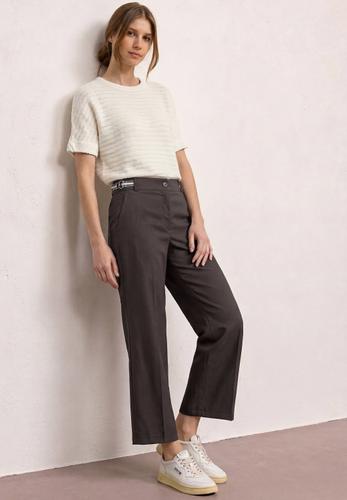 Straight Leg Hose mit Gürteldetails 40/30 - Espresso Brown