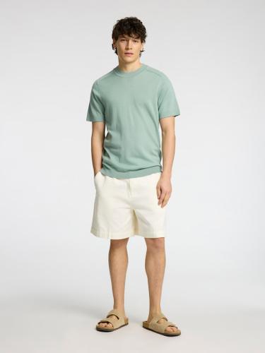 SLHTRAY SS KNIT MERINO CREW NECK NOOS