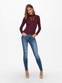 ONLTILDE L/S HIGH NECK LACE TOP JRS NOOS S Stretch - Port Royale