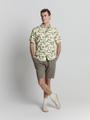 Shirt Short Sleeve Allover Printed M Regular Fit - Green