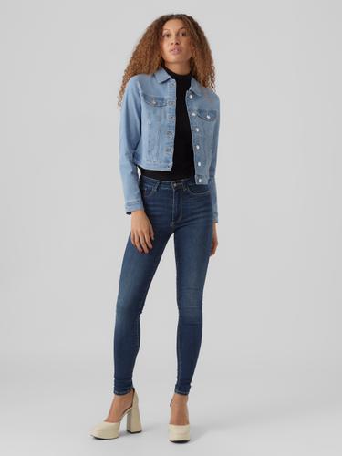 VMLUNA LS SLIM DNM JACKET MIX GA NOOS XS - Light Blue Denim