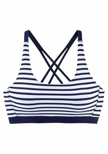 venice beach lm exkl. sport Bustier-Top 34 - White-navy-s