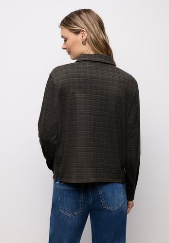 Karierte Jacquard Hemdbluse 36 - Black