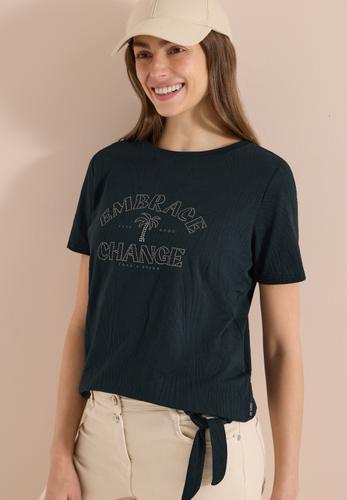 Shirt im Ausbrenner-Look mit Wording