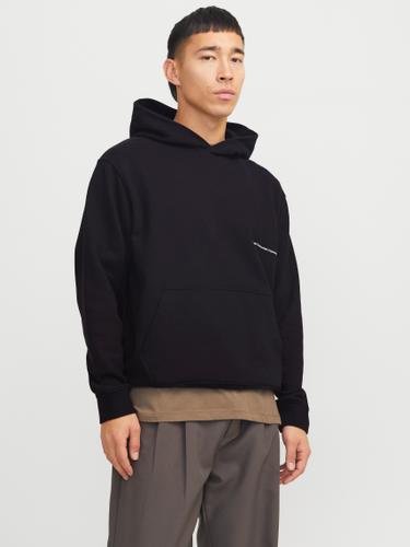 JORPORTO PATTERN SWEAT HOOD M Locker geschnitten - Black