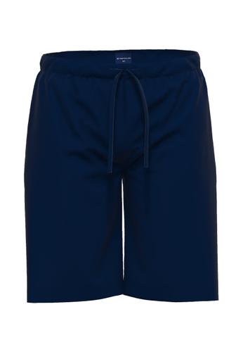 TOM TAILOR Herren Kurze-Hose uni 1er Pack 48 - Blau-dunkel-uni