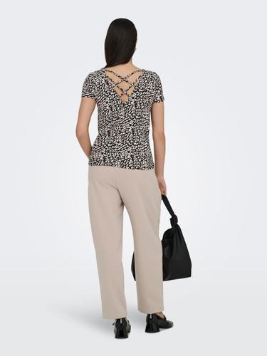 ONLBERA BACK LACE UP S/S TOP JRS NOOS