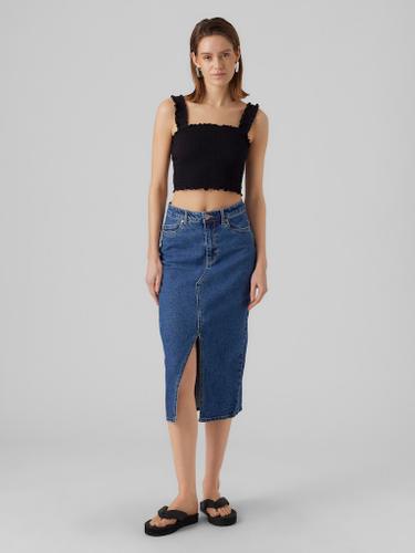 VMVERI HR CALF DENIM SKIRT GA MIX N