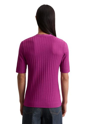 Pointelle-Kurzarm-Cardigan slim S Slim Fit - Fresh Berry