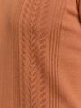 Pullover Short Sleeve Polo Solid Placed Jacquard M Regular Fit - Caramel