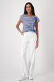 Gestreiftes T-Shirt mit Print 36 - Navy Blue Ringel