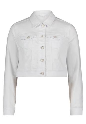 Jeansjacke 36 Figurnah - Rohweiß
