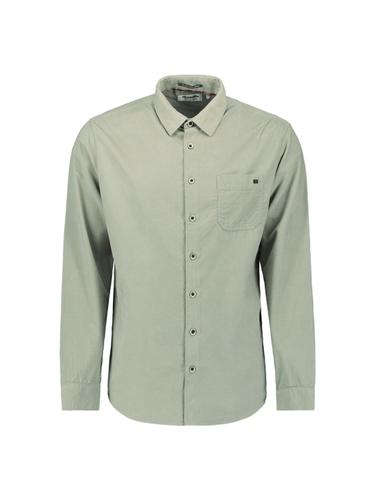 Shirt Solid Fine Herringbone XXL Regular Fit - Light Moss