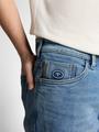 TTJOSH REGULAR SLIM Jeans Shorts mit Superstretch 36 Slim Fit - Used Light Stone Blue Denim